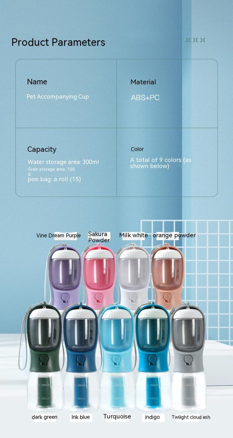 Portable dog water bottle