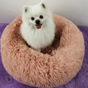 Small Dog Bed – Round Plush Pet Nest for Dogs & Cats